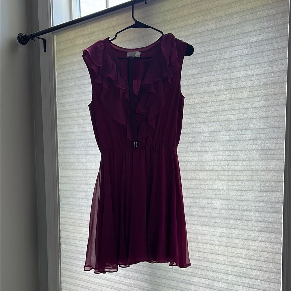 Adam Lippes Purple Peplum Sundress Sleeveless Mini